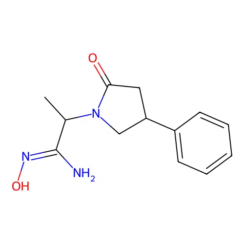 1-Pyrrolidineethanimidamide, N-hydroxy-alpha-methyl-2-oxo-4-phenyl- structure