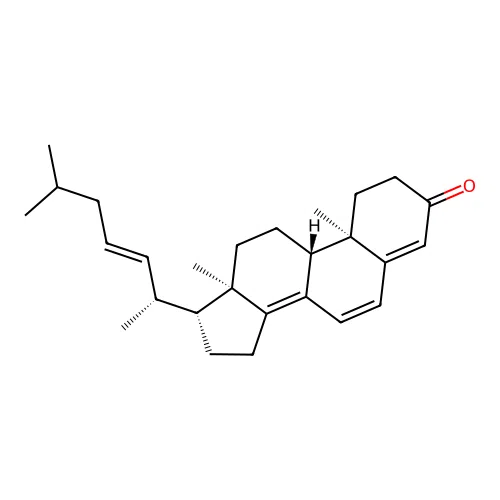 cholesta-5,7,8(14),22E-tetraen-3-one structure
