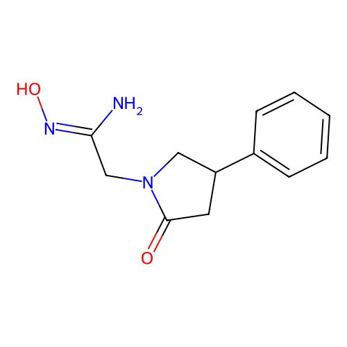 N-Hydroxy(2-oxo-4-phenylpyrrolidin-1-yl)ethanimidamide structure