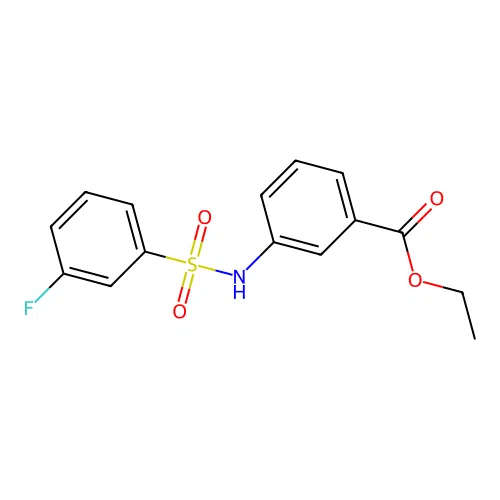 Ethyl 3-[(3-fluorophenyl)sulfonylamino]benzoate structure