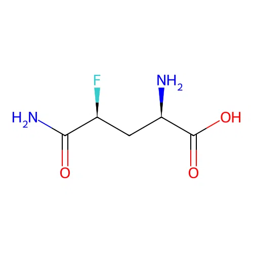 (2R,4S)-2-amino-4-carbamoyl-4-fluorobutanoic acid structure