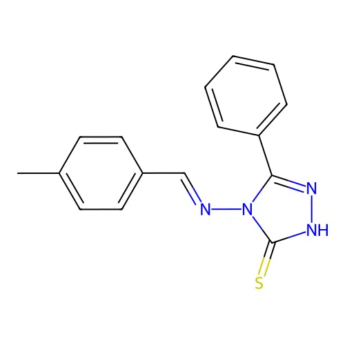 4-[(4-Methyl-benzylidene)-amino]-5-phenyl-4H-[1,2,4]triazole-3-thiol structure