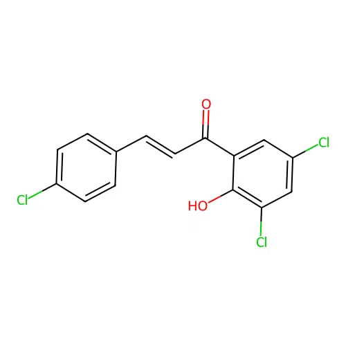2'-Hydroxy-3',4,5'-trichlorochalcone structure