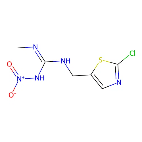 1-[(2-Chlorothiazol-5-yl)methyl]-2-methyl-3-nitro-guanidine structure