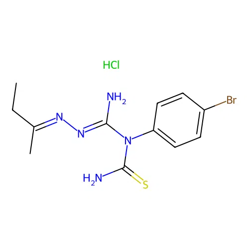 C12H16BrN5S.ClH structure