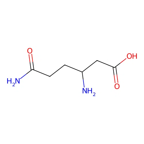 Hexanoic acid, 3,6-diamino-6-oxo-, (3S)- structure