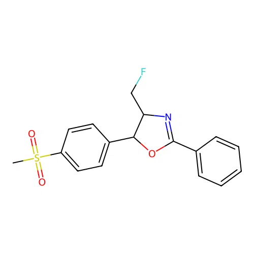 (4S,5R)-4-(Fluoromethyl)-4,5-dihydro-5-[4-(methylsulfonyl)phenyl]-2-phenyl-oxazole-d3 structure