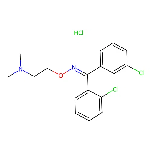 2,3'-Dichlorobenzophenone O-(2-dimethylaminoethyl)oxime hydrochloride structure