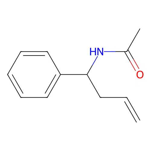 N-(1-phenylbut-3-enyl)acetamide structure