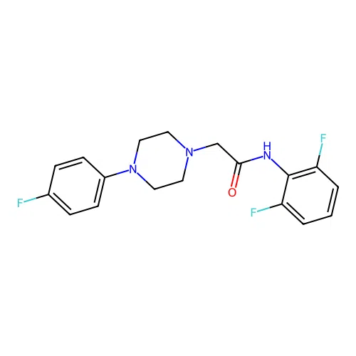 N-(2,6-difluorophenyl)-2-[4-(4-fluorophenyl)piperazin-1-yl]acetamide structure