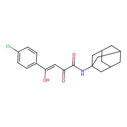 4-(4-Chlorophenyl)-2-hydroxy-4-oxo-N-tricyclo(3.3.1.1(sup 3,7))dec-1-yl-2-butenamide structure