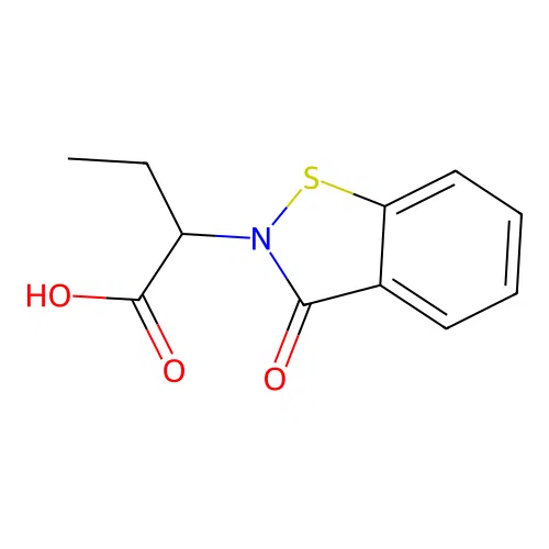 2-(3-Oxo-1,2-benzothiazol-2-yl)butanoic acid structure