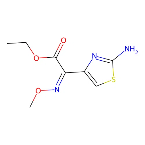 Ethyl (alphaZ)-2-amino-alpha-(methoxyimino)-4-thiazoleacetate structure
