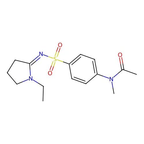 Acetamide, N-(4-(((1-ethyl-2-pyrrolidinylidene)amino)sulfonyl)phenyl)-N-methyl- structure