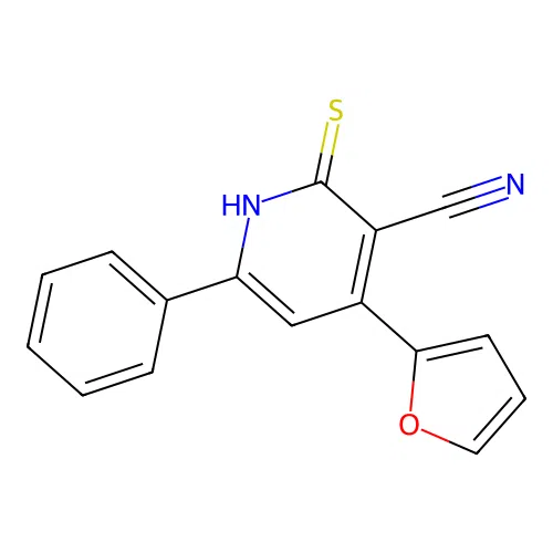 4-(Furan-2-yl)-6-phenyl-2-sulfanylpyridine-3-carbonitrile structure