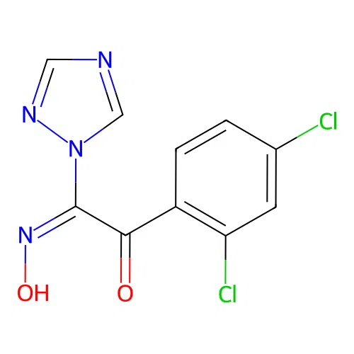 (2E)-1-(2,4-dichlorophenyl)-2-hydroxyimino-2-(1,2,4-triazol-1-yl)ethanone structure