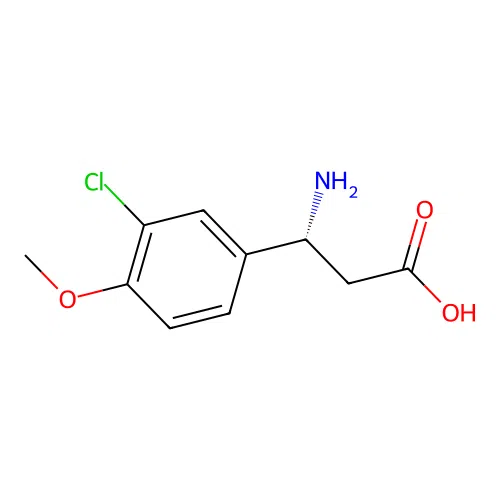(R)-3-Amino-3-(3-chloro-4-methoxyphenyl)propanoic acid structure
