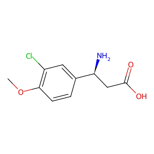 (S)-3-Amino-3-(3-chloro-4-methoxyphenyl)propanoic acid structure