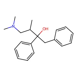 Benzeneethanol, alpha-(2-(dimethylamino)-1-methylethyl)-alpha-phenyl- structure