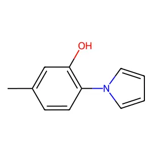 5-methyl-2-(1H-pyrrol-1-yl)phenol structure