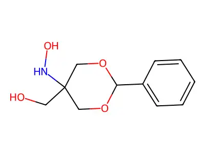 5-(Hydroxyamino)-2-phenyl-1,3-dioxane-5-methanol structure