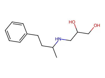 3-(1-Phenyl-3-butyl)amino-1,2-propanediol structure