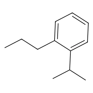Benzene, 1-(1-methylethyl)-2-propyl structure