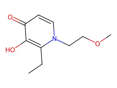 4(1H)-Pyridinone, 2-ethyl-3-hydroxy-1-(2-methoxyethyl)- structure