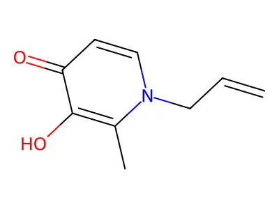 1-Allyl-2-methyl-3-hydroxypyrid-4-one structure
