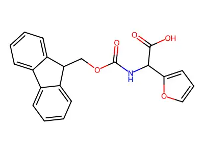 2-(9H-fluoren-9-ylmethoxycarbonylamino)-2-(furan-2-yl)acetic acid structure