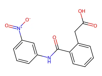 2-[2-[(3-nitrophenyl)carbamoyl]phenyl]acetic Acid structure