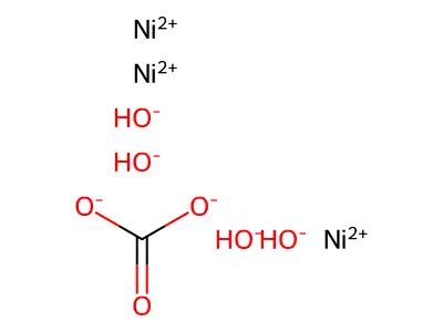 Nickel, (carbonato(2-))tetrahydroxytri- structure