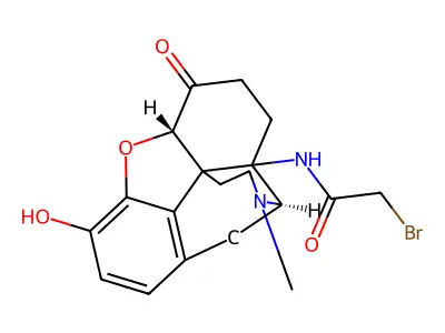14-Bromoacetamido-7,8-dihydromorphinone structure