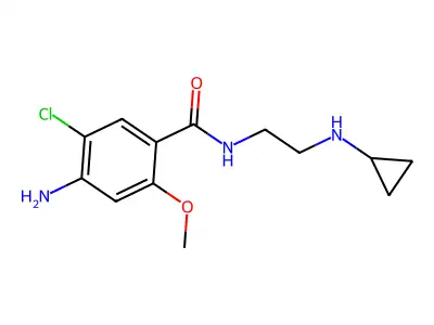 Benzamide, 4-amino-5-chloro-N-(2-(cyclopropylamino)ethyl)-2-methoxy- structure