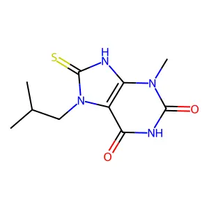 3,7,8,9-Tetrahydro-3-methyl-7-(2-methylpropyl)-8-thioxo-1H-purine-2,6-dione structure