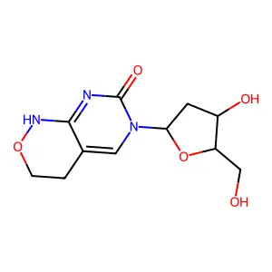 6-[(2S,4S,5R)-4-hydroxy-5-(hydroxymethyl)oxolan-2-yl]-3,4-dihydro-1H-pyrimido[4,5-c]oxazin-7-one structure