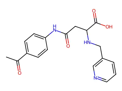 Asparagine, N-(4-acetylphenyl)-N2-(3-pyridinylmethyl)- structure