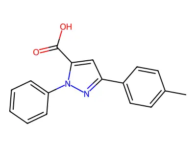 1-Phenyl-3-P-tolyl-1H-pyrazole-5-carboxylic acid structure