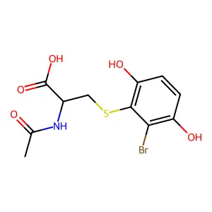 2-Bromo-3-(N-acetylcystein-S-yl)hydroquinone structure