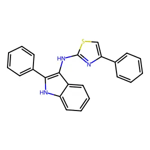 1H-Indol-3-amine, 2-phenyl-N-(4-phenyl-2-thiazolyl)- structure