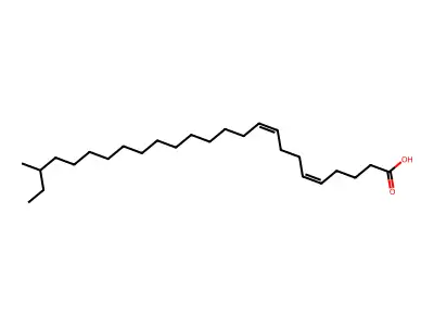 23-Methyl-5,9-pentacosadienoic acid structure
