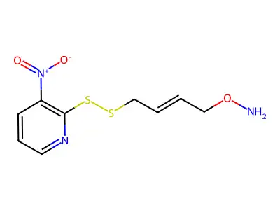 1-(Aminooxy)-4-[(3-nitro-2-pyridyl)-dithio]but-2-ene structure