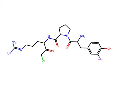 Iodotyrosyl-prolyl-arginyl chloromethyl ketone structure