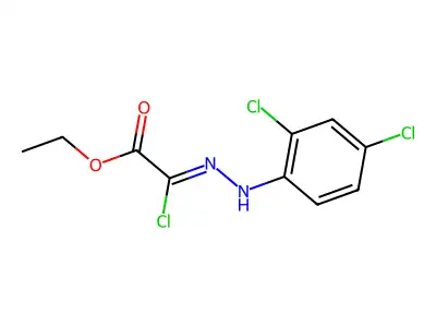ethyl (2E)-chloro[(2,4-dichlorophenyl)hydrazono]acetate structure