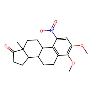 3,4-Dimethoxy-1-nitro-1,3,5(10)-estratrien-17-one structure