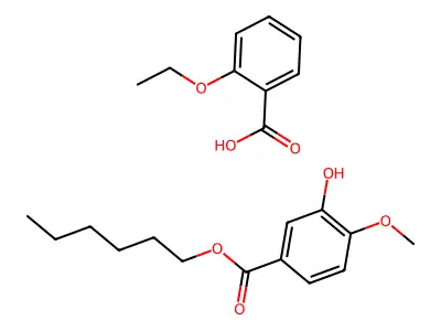2-[1-(2-Hexoxycarbonylphenoxy)ethyl]-4-hydroxy-3-methoxybenzoic acid structure