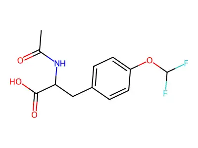 3-[4-(Difluoromethoxy)phenyl]-2-acetamidopropanoic acid structure