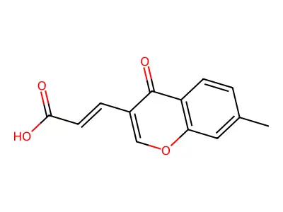 3-(7-methyl-4-oxo-chromen-3-yl)prop-2-enoic Acid structure