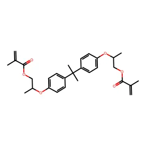 2,2-Bis(4-(2-methacryloyloxypropoxy)phenyl)propane structure