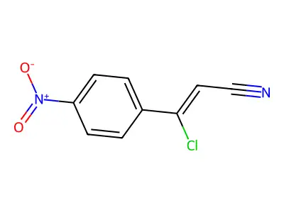 3-Chloro-3-(4-nitrophenyl)prop-2-enenitrile structure